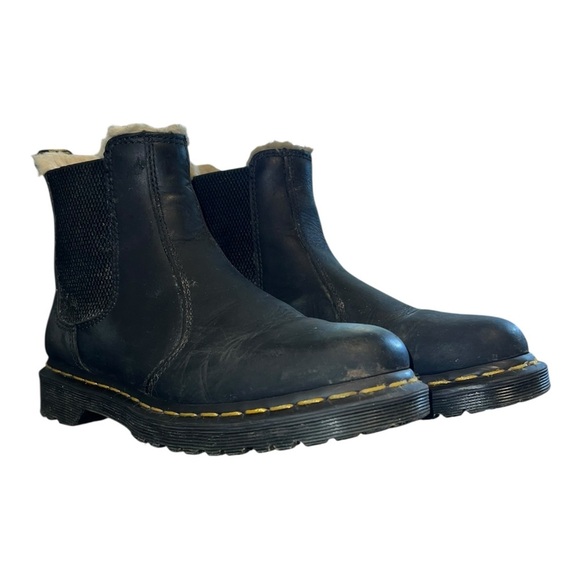 Dr. Martens 2976 Faux Fur-Lined Chelsea Boots – Black – Size 7 - Picture 2 of 7